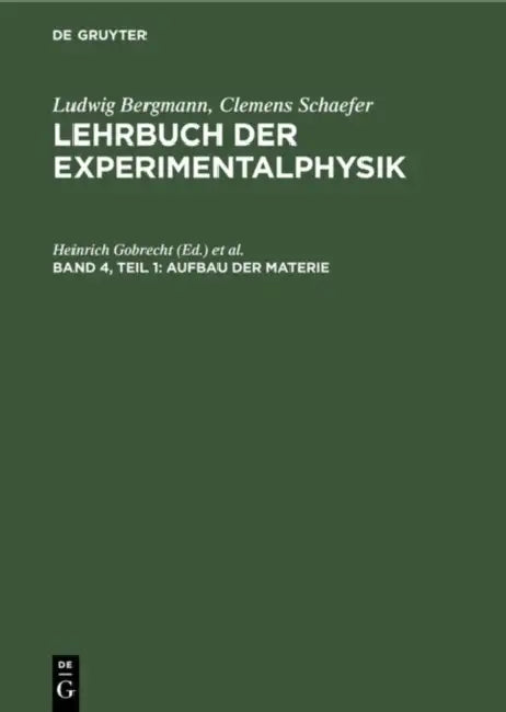 Aufbau Der Materie (English, Heinrich Gobrecht | Hans Bucka | Ludwig Bergmann)