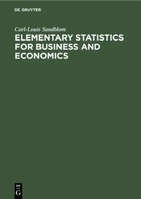 Elementary Statistics for Business and Economics (English, Carl-Louis Sandblom)