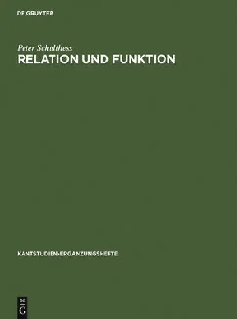 Relation und Funktion (English, Peter Schulthess)