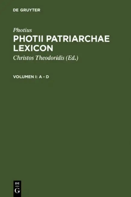 A - D (English, Christos Theodoridis | Photius)