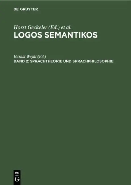 Sprachtheorie und Sprachphilosophie (English, Harald Weydt)