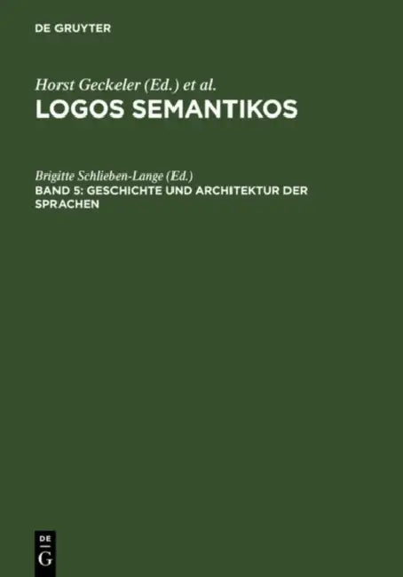 Geschichte und Architektur der Sprachen (English, Brigitte Schlieben-Lange)