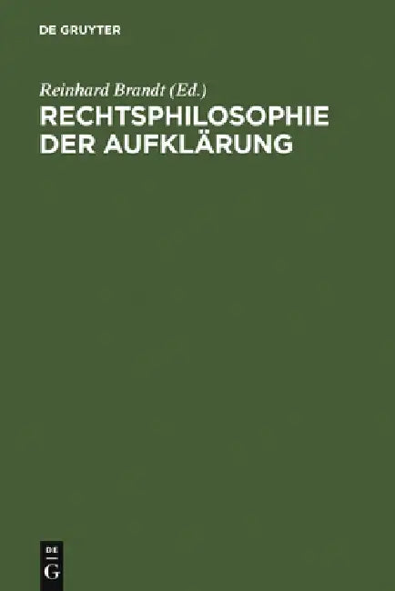 Rechtsphilosophie der Aufklärung (English, Reinhard Brandt | Reinhard Brandt)