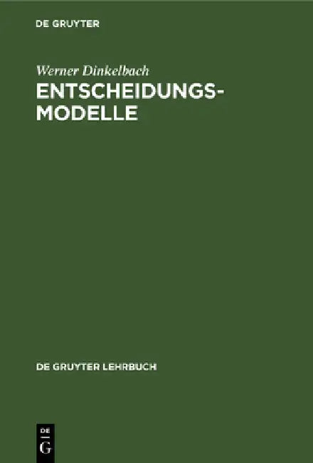 Entscheidungsmodelle (English, Werner Dinkelbach)