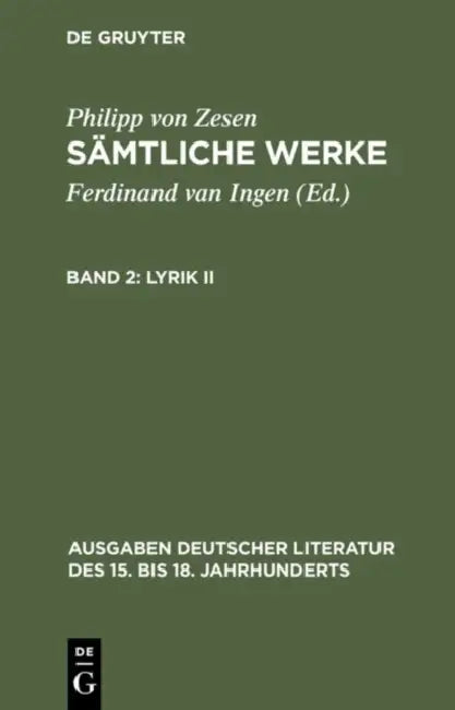 Lyrik II (English, Philipp Von Zesen | Ferdinand Van Ingen)
