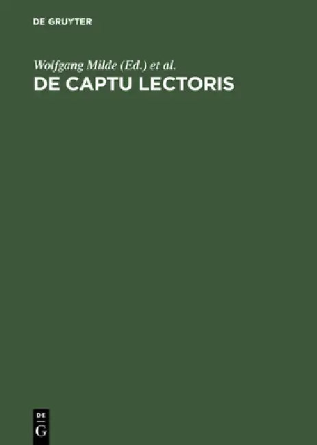 De captu lectoris (English, Wolfgang Milde | Werner Schuder)