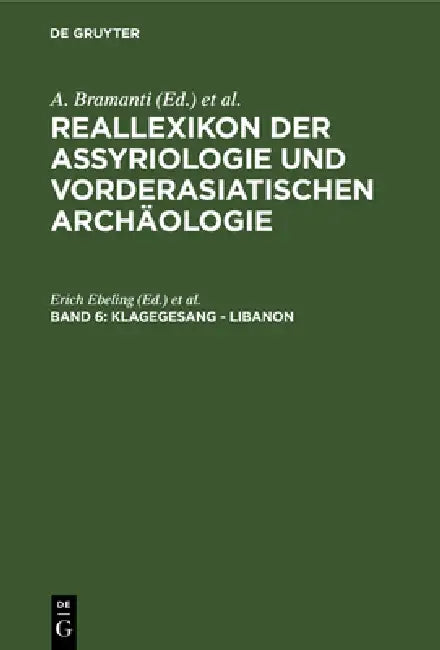 Klagegesang - Libanon (English, Erich Ebeling | Bruno Meissner | Ernst Weidner)