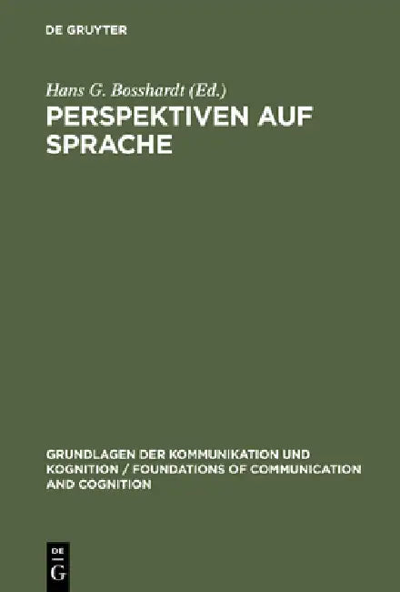 Perspektiven auf Sprache (English, Hans G. Bosshardt)