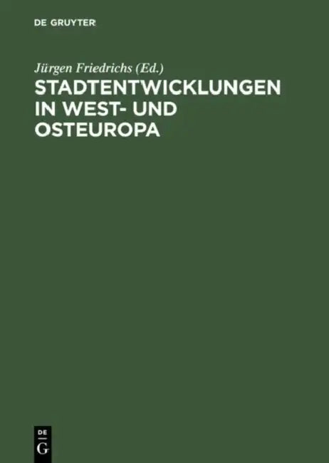 Stadtentwicklungen in West- Und Osteuropa (English, Jürgen Friedrichs)
