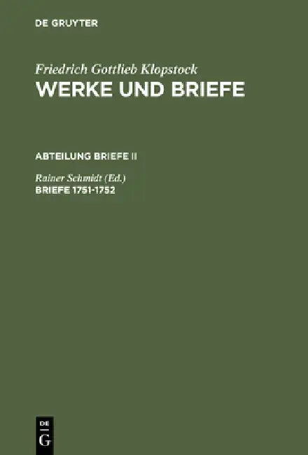 Briefe 1751-1752 (English, Rainer Schmidt)