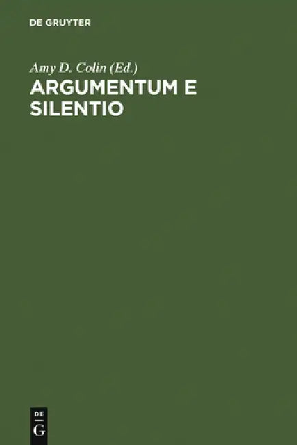 Argumentum E Silentio (English, Amy D. Colin | Beda Allemann | Jacques Derrida)