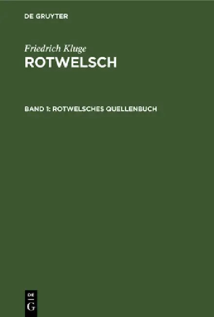 Rotwelsches Quellenbuch (English, Helmut Henne | Götze)