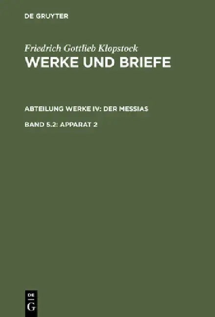 Apparat 2 (English, Friedrich Gottlieb Klopstock | Elisabeth Höpker-Herberg)