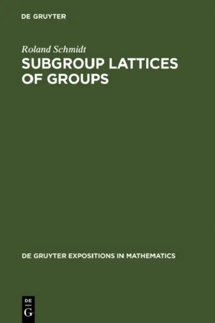 Subgroup Lattices of Groups (English, Roland Schmidt)