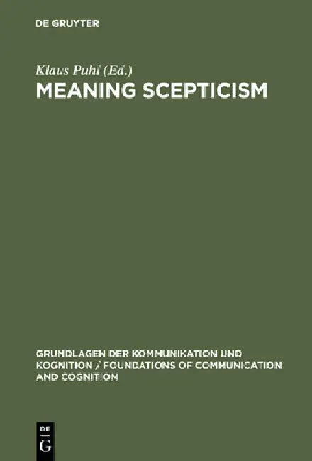 Meaning Scepticism (English, Klaus Puhl)