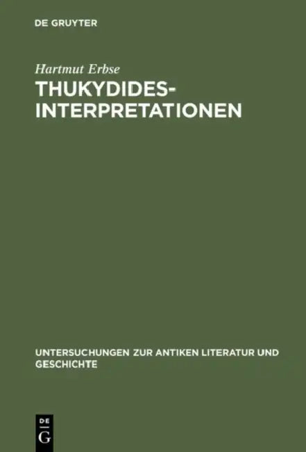 Thukydides-Interpretationen (English, Hartmut Erbse)