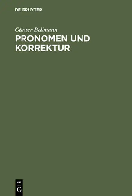 Pronomen und Korrektur (English, Günter Bellmann)