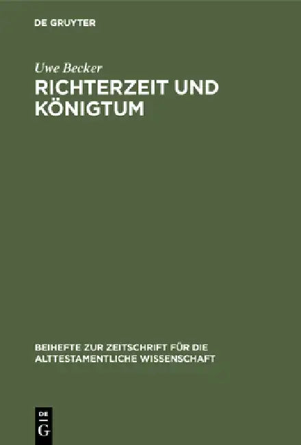 Richterzeit und Königtum (English, Uwe Becker)