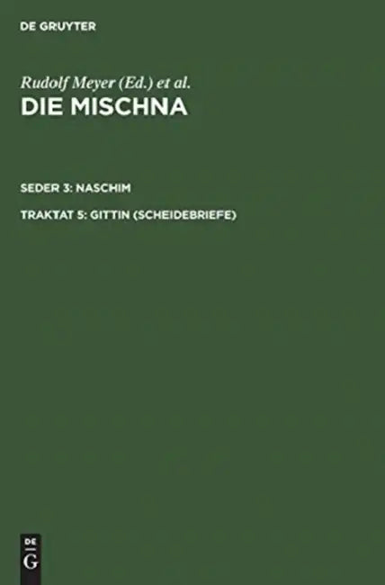 Gittin (Scheidebriefe) (English, Dietrich Correns)