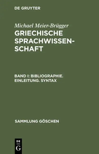 Bibliographie. Einleitung. Syntax (English, Michael Meier-Brugger)