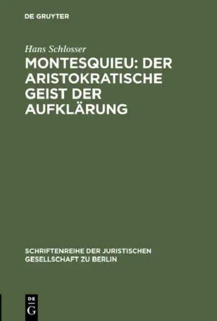 Montesquieu (English, Hans Schlosser)