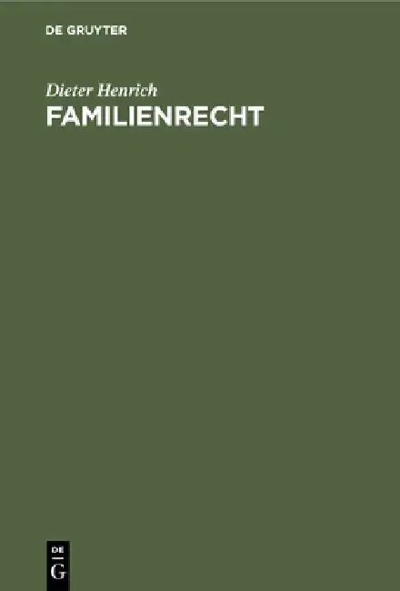 Familienrecht (English, Dieter Henrich)