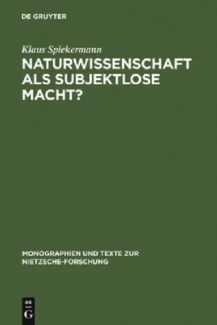 Naturwissenschaft als subjektlose Macht? (English, Klaus Spiekermann)