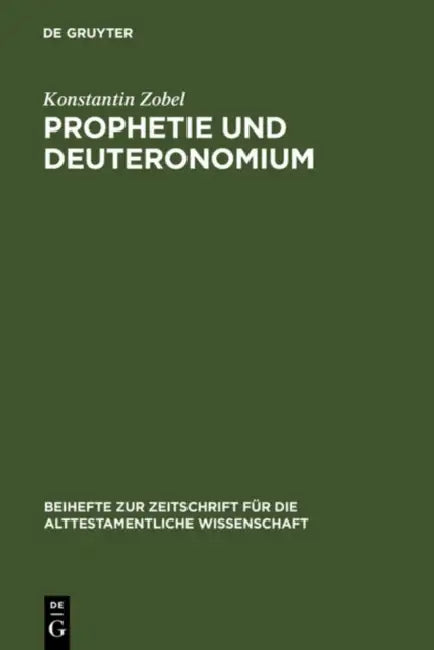 Prophetie und Deuteronomium (English, Konstantin Zobel)