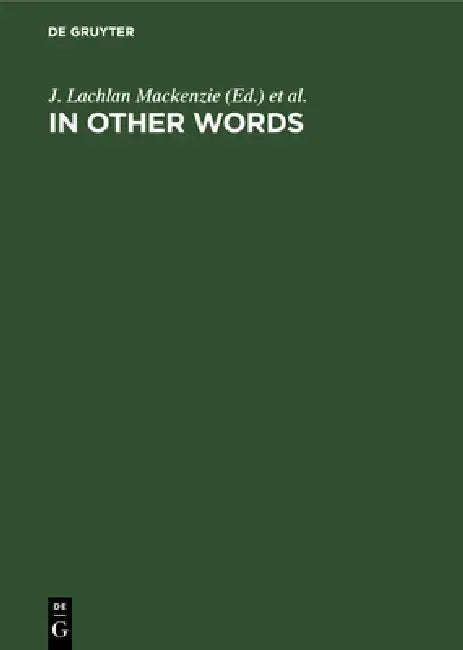In Other Words (English, J. Lachlan MacKenzie | Richard Todd)