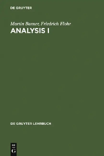 Analysis I (English, Martin Barner | Friedrich Flohr)