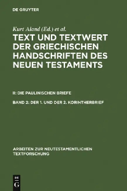 Der 1. und der 2. Korintherbrief (English, Kurt Aland)