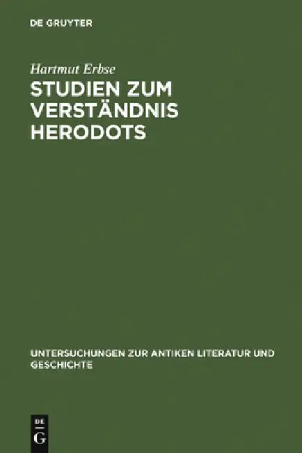 Studien Zum Verständnis Herodots (English, Hartmut Erbse)