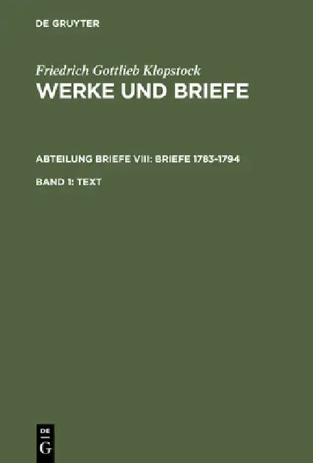 Text (English, Helmut Riege | Friedrich Gottlieb Klopstock | Elisabeth Höpker-Herberg)