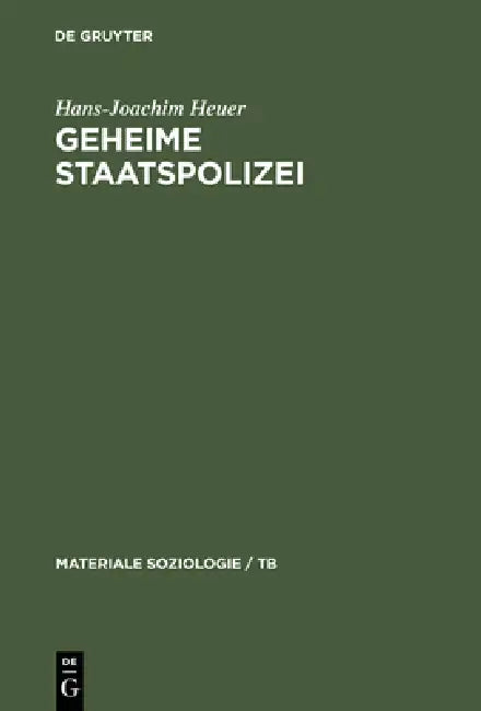 Geheime Staatspolizei (English, Hans-Joachim Heuer)