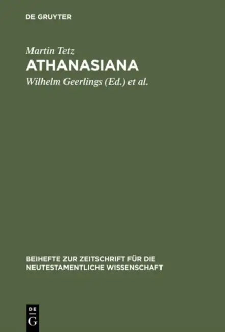 Athanasiana (English, Martin Tetz | Wilhelm Geerlings | Dietmar Wyrwa)