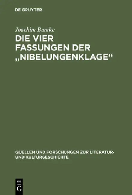 Die vier Fassungen der "Nibelungenklage" (English, Joachim Bumke)