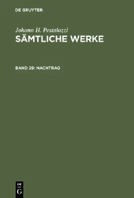 Nachtrag (English, Kurt Werder | Heinz Gallmann | Stefan Graber)