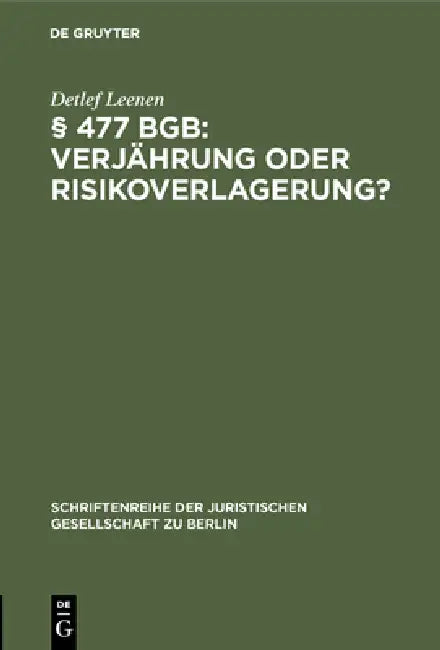 § 477 Bgb (English, Detlef Leenen)
