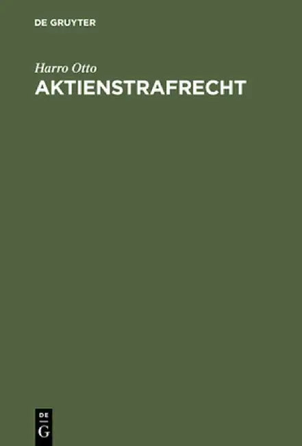 Aktienstrafrecht (English, Harro Otto)