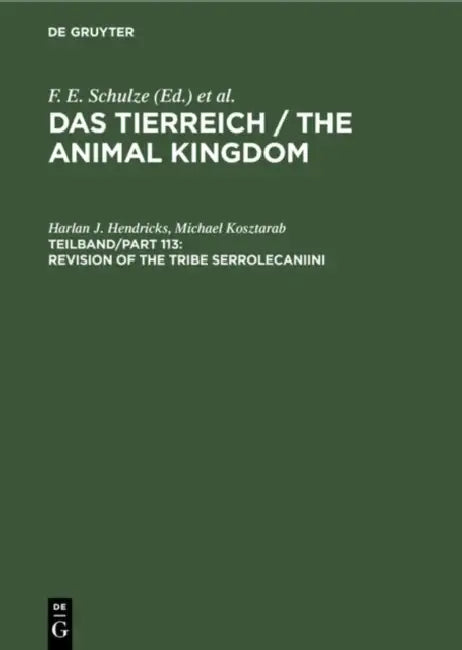 Revision of the Tribe Serrolecaniini (English, Harlan J. Hendricks | Michael Kosztarab)