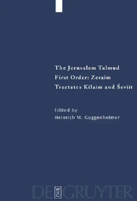 Tractates Kilaim and Seviit (English, Heinrich W. Guggenheimer)
