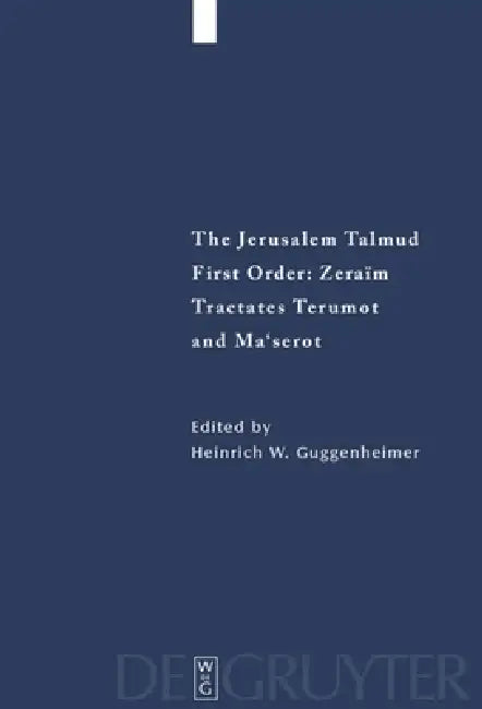 Tractates Terumot and Ma'serot (English, Heinrich W. Guggenheimer)