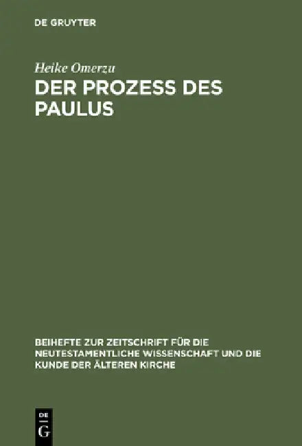 Der Prozeß des Paulus (English, Heike Omerzu)