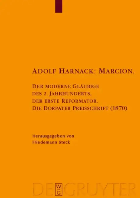 Adolf Harnack (English, Friedemann Steck)