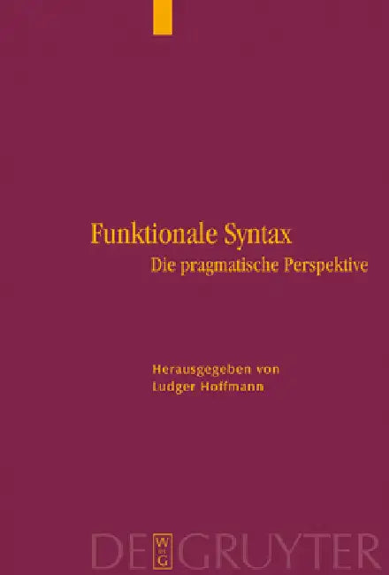 Funktionale Syntax (English, Ludger Hoffmann)