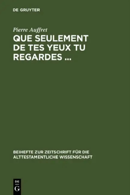 Que seulement de tes yeux tu regardes ... (English, Pierre Auffret)