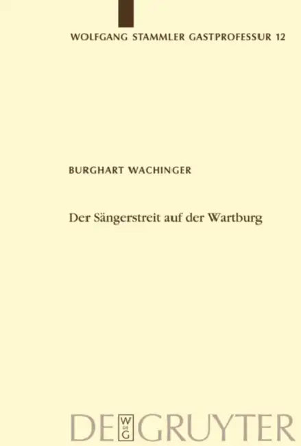 Der Sängerstreit auf der Wartburg (English, Burghart Wachinger)