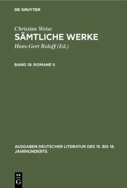 Romane II (English, Christian Weise | Hans-Gert Roloff | Gerd-Hermann Susen)