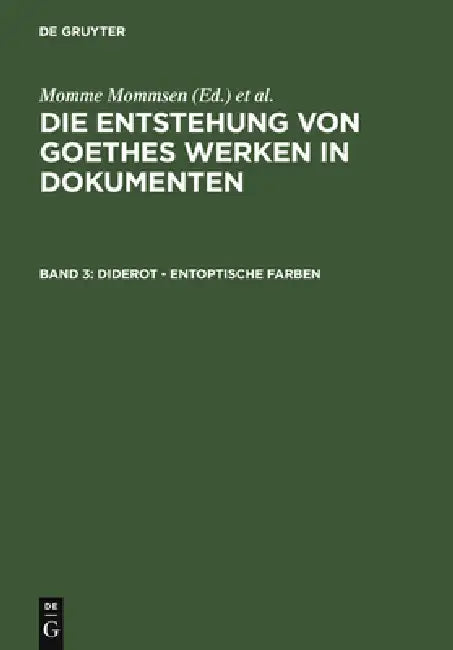 Diderot - Entoptische Farben (English, Katharina Mommsen)