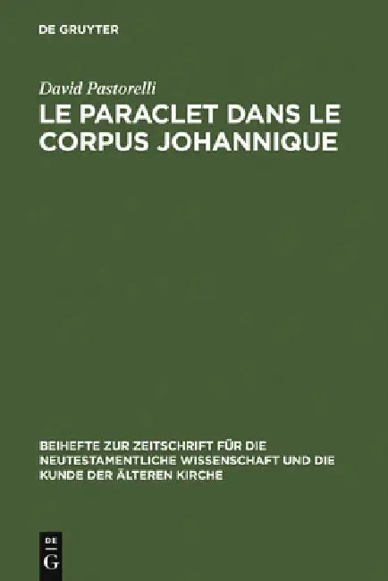 Le Paraclet dans le corpus johannique (English, David Pastorelli)